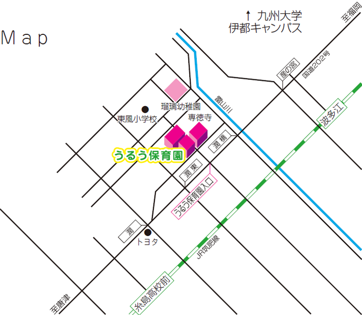 地図|社会福祉法人　専徳会　うるう保育園